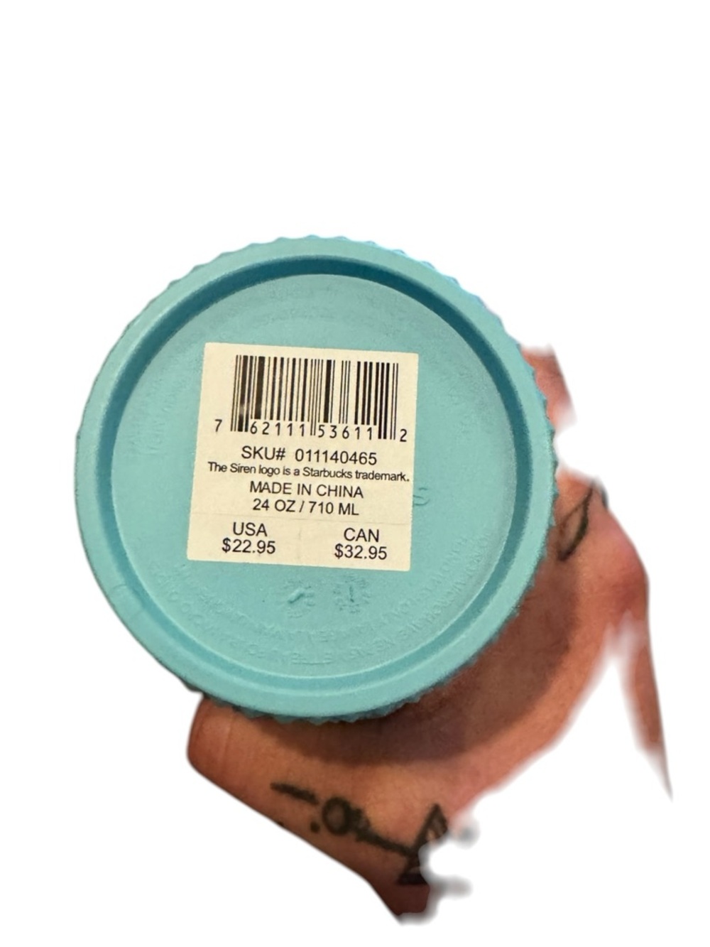 Starbucks 2023 Blue Gradient Ombré Studded Iridescent Tumbler NEW Venti 24 Oz - Picture 8 of 8